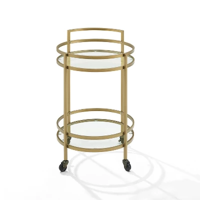 Bailey Round Bar Cart Gold - Crosley 7 Bailey Round Bar Cart Gold - Crosley - Image 5