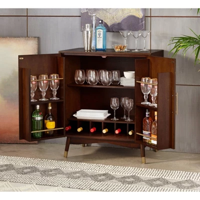 Killian Bar Cabinet Walnut - Lifestorey 3 Killian Bar Cabinet Walnut - Lifestorey