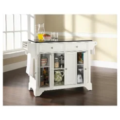 LaFayette Solid Black Granite Top Kitchen Island - White - Crosley 10 LaFayette Solid Black Granite Top Kitchen Island - White - Crosley -Famous Furniture Store GUEST b645e7b1 d54f 4f05 8146 bc10408876f4