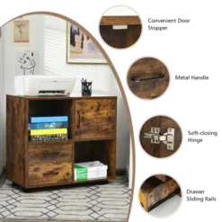 Tangkula Mobile File Cabinet With 2 Drawers Lateral Printer Stand With Shelves Storage 17 Tangkula Mobile File Cabinet With 2 Drawers Lateral Printer Stand With Shelves Storage -Famous Furniture Store GUEST b730d488 e497 42eb bdbf 4fb985f2c269