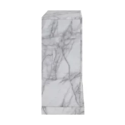 Dridun Faux Marble Fireplace White/Gray - Aiden Lane -Famous Furniture Store GUEST b77eea1f 3299 4365 bbb8 d598daa84c49