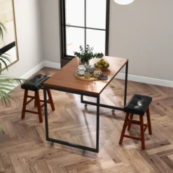 Costway Set Of 2 Upholstered Barstools 24''/29'' Backless Rubberwood Dining Chairs Black&Brown 14 Costway Set Of 2 Upholstered Barstools 24''/29'' Backless Rubberwood Dining Chairs Black&Brown -Famous Furniture Store GUEST b7dafbd1 1ba6 494f b283 15c70561e172