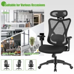 Costway Ergonomic High Back Mesh Office Chair W/ Adjustable Lumbar Support 18 Costway Ergonomic High Back Mesh Office Chair W/ Adjustable Lumbar Support -Famous Furniture Store GUEST b80df639 fba3 4086 8070 f6db7e6cd5c3