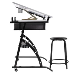Core Drawing Table And Stool Set Charcoal Black/White - Studio Designs 24 Core Drawing Table And Stool Set Charcoal Black/White - Studio Designs -Famous Furniture Store GUEST b85e83d2 7983 46fd 8039 6183a9db5a6b