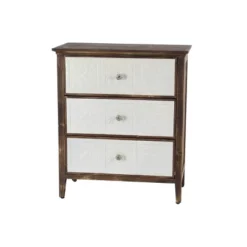 Farmhouse Wood And Enamel Cabinet With Drawers Brown - Olivia & May -Famous Furniture Store GUEST b8b56d69 5ea1 4bbd 901d fb49e1fa7241