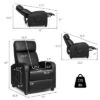 Costway Electric Modern Massage Recliner Sofa Chair Lounge With Remote Control