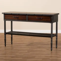 2 Drawer Jana Dining Room Server Brown - Baxton Studio -Famous Furniture Store GUEST b929e38e 484b 4db0 a155 1b465bba0c23