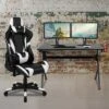 Flash Furniture Gaming Desk And Reclining Gaming Chair Set With Cup Holder, Headphone Hook & 2 Wire Management Holes -Famous Furniture Store GUEST b9b276b9 9273 4df4 b0cd 54317de89c7e