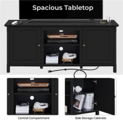 Yaheetech 24.6in Height Mid-century TV Stand TV Console Table Black 13 Yaheetech 24.6in Height Mid-century TV Stand TV Console Table Black -Famous Furniture Store GUEST b9b64f6f 4a45 4f60 ac66 15c60863eecf