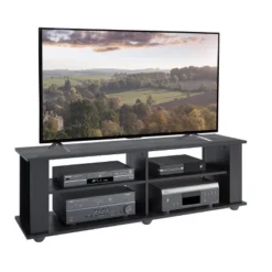 Flat Panel TV Stand For TVs Up To 68" Ravenwood Black - CorLiving -Famous Furniture Store GUEST ba041d9e 85b3 4f4c 94fc 521f470905ea