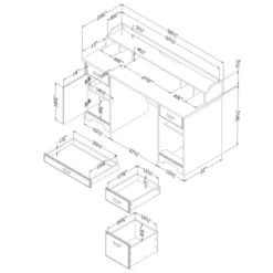 Versa Computer Office Desk With Power Bar - South Shore -Famous Furniture Store GUEST ba2b35da 9589 4cd3 ae65 3aa80a579e86