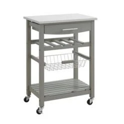 Clarke Kitchen Cart - Linon -Famous Furniture Store GUEST ba76ca42 98d7 48d9 bbb1 232fdf253d4e