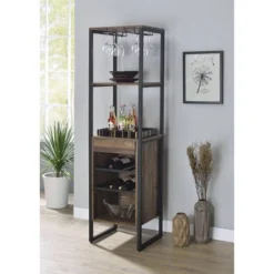 Narik Wine Rack Weathered Oak - Acme Furniture -Famous Furniture Store GUEST baa239f1 076e 456e 82d8 444339adf6a0