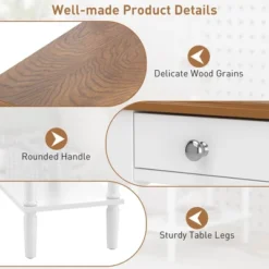 Costway 2-tier End Side Narrow Table Nightstand W/ Drawer For Living Room Bedroom -Famous Furniture Store GUEST bb0fff0e 7576 4e01 825d e9219aa6ef0c