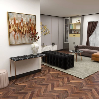 Eclectic Wood Console Table Gold - Olivia & May 21 Eclectic Wood Console Table Gold - Olivia & May - Image 19