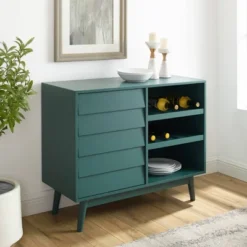 Mid Century Modern Bar Cabinet With Angled Legs - Saracina Home -Famous Furniture Store GUEST bb97c730 0488 4870 b7db 29f8e246d1f1