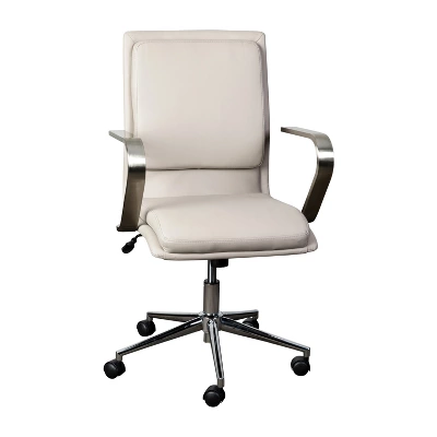 Emma And Oliver Modern Upholstered Mid-Back Home Office Chair With Arms And 5 Star Base 18 Emma And Oliver Modern Upholstered Mid-Back Home Office Chair With Arms And 5 Star Base - Image 16