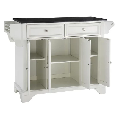 LaFayette Solid Black Granite Top Kitchen Island - White - Crosley 4 LaFayette Solid Black Granite Top Kitchen Island - White - Crosley - Image 2