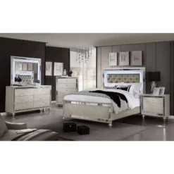 2pc Queen La Mesa Bedroom Set With Nightstand Silver - HOMES: Inside + Out -Famous Furniture Store GUEST bcadd3f3 f9a8 48b6 9eb5 47a1fdce3b20