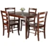 5pc Inglewood Dining Table With 4 Ladderback Chairs Walnut - Winsome -Famous Furniture Store GUEST bcb2483a 2e00 4893 87ac 4594d339fada