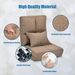 Costway Fold Down Chair Flip Out Lounger Convertible Sleeper Couch Futon Bed W/ Pillow 16 Costway Fold Down Chair Flip Out Lounger Convertible Sleeper Couch Futon Bed W/ Pillow -Famous Furniture Store GUEST bcde3d88 3f2f 489c afa1 21dde2410183