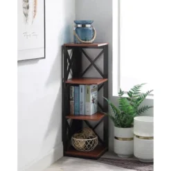 38.5" Oxford 3 Tier Corner Bookcase - Breighton Home 21 38.5" Oxford 3 Tier Corner Bookcase - Breighton Home -Famous Furniture Store GUEST bd067783 0d92 4bee b31f 538d746f1b32