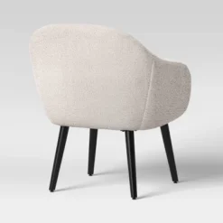 Harwell Modern Arm Barrel Chair With Wooden Legs Faux Shearling Cream - Project 62™ -Famous Furniture Store GUEST bd29cafc d1c7 4f83 90ae 99176b1f2509