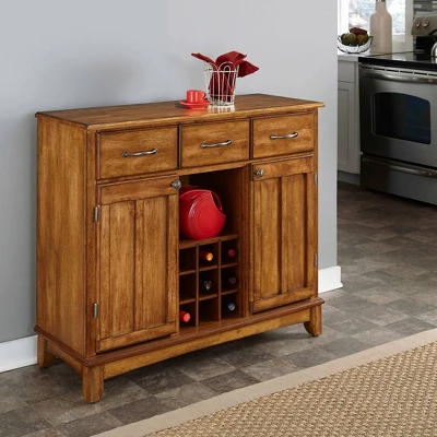 Hutch-Style Buffet Wood/Oak - Home Styles 3 Hutch-Style Buffet Wood/Oak - Home Styles