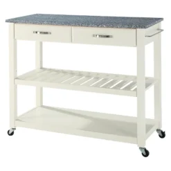 Solid Granite Top Kitchen Cart/Island With Optional Stool Storage - Crosley 17 Solid Granite Top Kitchen Cart/Island With Optional Stool Storage - Crosley -Famous Furniture Store GUEST bd54d339 85bc 475c a28d 95b0a949e56a