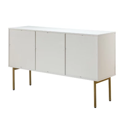 Tknow 54"Wide Storage Sideboard Cabinet With Metal Legs | KARAT HOME 6 Tknow 54"Wide Storage Sideboard Cabinet With Metal Legs | KARAT HOME - Image 4