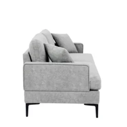 80.7" Modern Upholstered Loveseat Sofa With Metal Legs And 2 Pillows-ModernLuxe -Famous Furniture Store GUEST bdd9b5d2 34c1 4a42 9ca9 4074ece31667