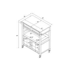 Cameron Kitchen Cart With Granite Top - Linon -Famous Furniture Store GUEST be1c3227 0cd3 4507 a1b9 dad11e857247