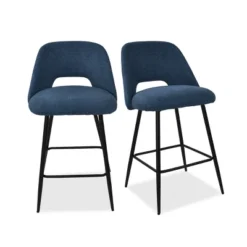 26.5" Edwin Upholstered Counter Height Stool (Set Of 2) Black Leg-The Pop Maison -Famous Furniture Store GUEST bf80e7ff 0dd9 40c6 ae9f b447dbe02bbd