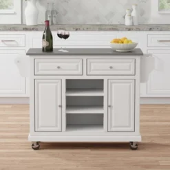 Glenwillow Home Kitchen Cart With Locking Casters -Famous Furniture Store GUEST c01c6b4c b464 436e be75 cc198b6a4e24