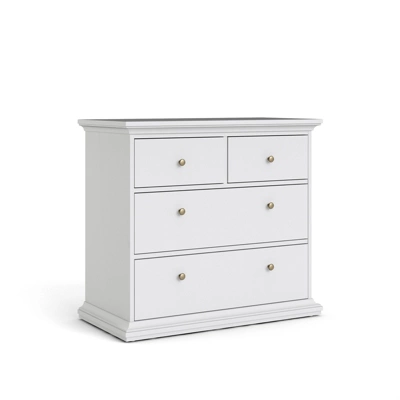 Wood Sonoma 4 Drawer Chest In White-Tvilum 8 Wood Sonoma 4 Drawer Chest In White-Tvilum - Image 6