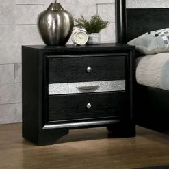 2pc Queen Whether By Bed With Nightstand Black - MiBasics -Famous Furniture Store GUEST c0da689f f4d6 47f3 b120 59e26b7803c1