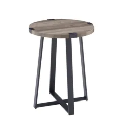 Wrightson Urban Industrial Faux Wrap Leg Round Side Table - Saracina Home -Famous Furniture Store GUEST c0dad188 2808 4653 a67c 8188c7921417