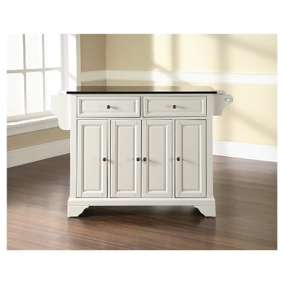 LaFayette Solid Black Granite Top Kitchen Island - White - Crosley 5 LaFayette Solid Black Granite Top Kitchen Island - White - Crosley - Image 3