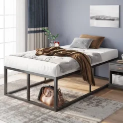 Joseph 18" Metal Platform Bed Frame Black - Zinus -Famous Furniture Store GUEST c110532c 5448 412b 860e 1cadc042fae5