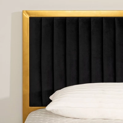 Queen Flam Upholstered Metal Bed - South Shore 9 Queen Flam Upholstered Metal Bed - South Shore - Image 7