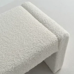 Kaia 47" Minimalist Aesthetic Look Teddy Waterfall Upholstered Bench-The Pop Maison -Famous Furniture Store GUEST c26307f6 ca8e 4f7f 9e98 6973737e5edd