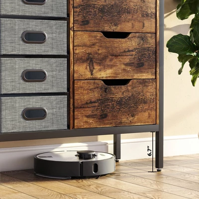 Bestier Buffet Hallway And Living Room Storage Cabinet With 7 Drawers For Home Office And Bedroom For Decluttering And Organization, Rustic Brown 5 Bestier Buffet Hallway And Living Room Storage Cabinet With 7 Drawers For Home Office And Bedroom For Decluttering And Organization, Rustic Brown - Image 3