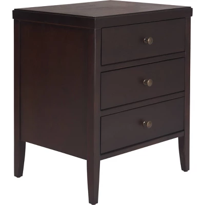 Finley Solid Wood 3 Drawer Nightstand - ClickDecor 3 Finley Solid Wood 3 Drawer Nightstand - ClickDecor