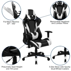 Flash Furniture Gaming Desk And Reclining Gaming Chair Set With Cup Holder, Headphone Hook, And Monitor/Smartphone Stand 17 Flash Furniture Gaming Desk And Reclining Gaming Chair Set With Cup Holder, Headphone Hook, And Monitor/Smartphone Stand -Famous Furniture Store GUEST c3646ff0 dd4e 4414 a23f ff496924574e