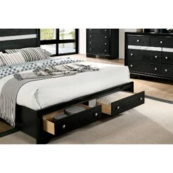 2pc Queen Whether By Bed With Nightstand Black - MiBasics -Famous Furniture Store GUEST c3e3debb ee0b 4c6a ad4d d2f4becdcf3c