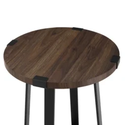Wrightson Urban Industrial Faux Wrap Leg Round Side Table - Saracina Home -Famous Furniture Store GUEST c41cbcad b877 4c26 8488 d58db3aa6ec4