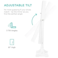 Best Choice Products 6-Tier Standing Mirror Lockable Storage Organizer Cabinet Armoire W/ LED Lights -Famous Furniture Store GUEST c44fbf2c 3258 48ab b437 99ca75271f5f