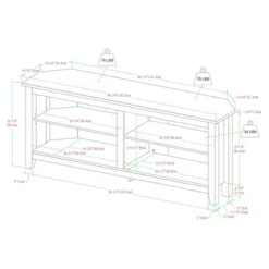 Transitional 4 Cubby Wood Open Storage Corner TV Stand For TVs Up To 65" - Saracina Home -Famous Furniture Store GUEST c492ae72 65b9 4190 9d71 e4e087b13194