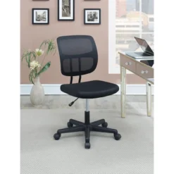 Simple Relax Mesh Back Adjustable Office Chair In Black