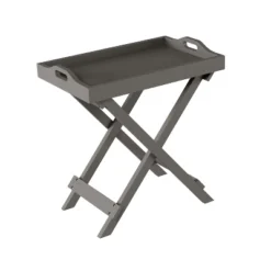 Hastings Home Folding Side Table With Removable Tray Top - Gray -Famous Furniture Store GUEST c51515c9 064e 4c07 bc3b 84b2911bec43